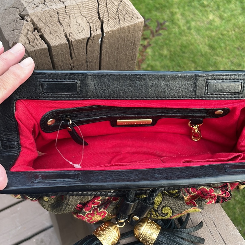 Isabella Fiore Tapestry and Leather Clutch Purse - Picture 10 of 14